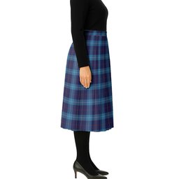 ScotsTee Shop Scottish McKerrell of Hillhouse Tartan Pleated Midi Skirt