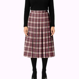 ScotsTee Shop Scottish McFarland Dress Modern Tartan Pleated Midi Skirt
