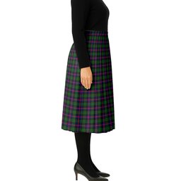 ScotsTee Shop Scottish Urquhart Modern Tartan Pleated Midi Skirt