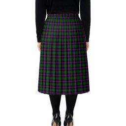 ScotsTee Shop Scottish Urquhart Modern Tartan Pleated Midi Skirt