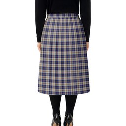 ScotsTee Shop Scottish MacRae of Conchra Tartan Pleated Midi Skirt