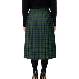 ScotsTee Shop Scottish Ogilvie of Inverarity VS 2 Tartan Pleated Midi Skirt