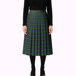 ScotsTee Shop Scottish Ogilvie of Inverarity VS 2 Tartan Pleated Midi Skirt