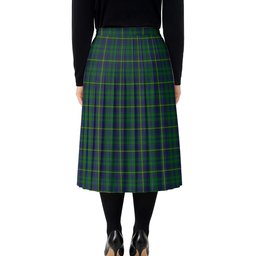 ScotsTee Shop Scottish Princess Beatrice Hunting Tartan Pleated Midi Skirt