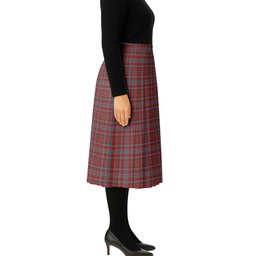 ScotsTee Shop Scottish Murray of Polmaise Tartan Pleated Midi Skirt