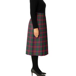 ScotsTee Shop Scottish Rattray of Lude Tartan Pleated Midi Skirt