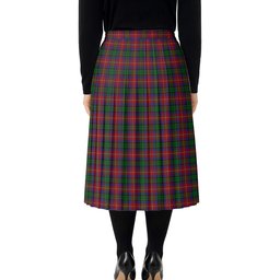 ScotsTee Shop Scottish Rattray of Lude Tartan Pleated Midi Skirt