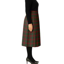 ScotsTee Shop Scottish Murdoch Dalgliesh Tartan Pleated Midi Skirt