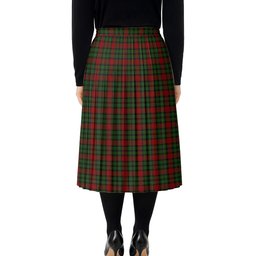 ScotsTee Shop Scottish Murdoch Dalgliesh Tartan Pleated Midi Skirt