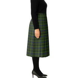 ScotsTee Shop Scottish Stewart Hunting Tartan Pleated Midi Skirt