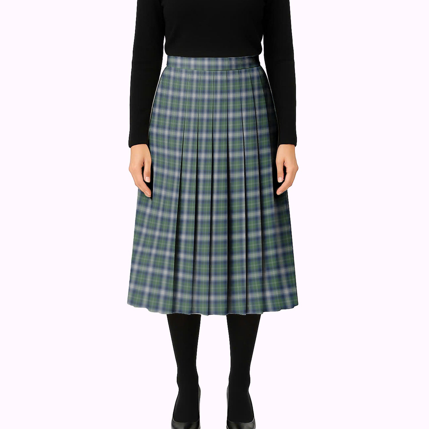 ScotsTee Shop Scottish Oliphant Dress Tartan Pleated Midi Skirt