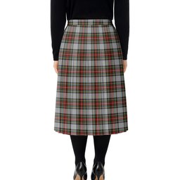 ScotsTee Shop Scottish Stewart Dress Tartan Pleated Midi Skirt