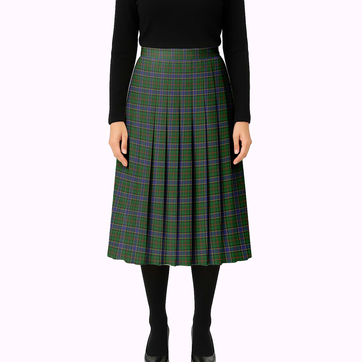 ScotsTee Shop Scottish Ogilvie of Inverarity Wilsons Tartan Pleated Midi Skirt