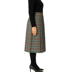 ScotsTee Shop Scottish Thomson Hunting Modern Tartan Pleated Midi Skirt