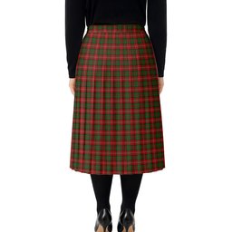 ScotsTee Shop Scottish Nisbet Tartan Pleated Midi Skirt