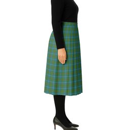 ScotsTee Shop Scottish Turnbull Hunting Ancient Clan Tartan Pleated Midi Skirt
