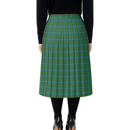 ScotsTee Shop Scottish Turnbull Hunting Ancient Clan Tartan Pleated Midi Skirt