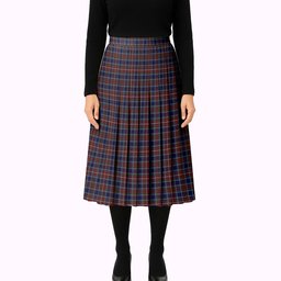 ScotsTee Shop Scottish Moon Georgia USA Tartan Pleated Midi Skirt
