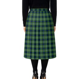 ScotsTee Shop Scottish Spottiswood Tartan Pleated Midi Skirt