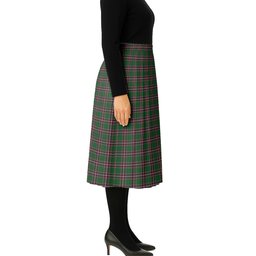 ScotsTee Shop Scottish McFarland Hunting Tartan Pleated Midi Skirt