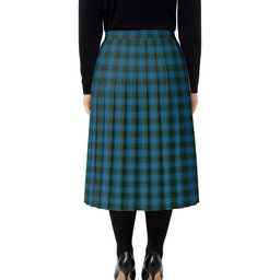 ScotsTee Shop Scottish Murray of Elibank Tartan Pleated Midi Skirt
