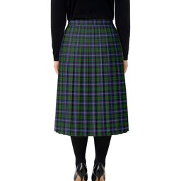 ScotsTee Shop Scottish MacRae Hunting Wilsons Tartan Pleated Midi Skirt
