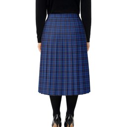 ScotsTee Shop Scottish Mundigl Tartan Pleated Midi Skirt