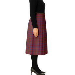 ScotsTee Shop Scottish Murray of Tullibardine Tartan Pleated Midi Skirt