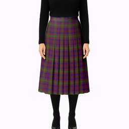 ScotsTee Shop Scottish MacTier of Durris Tartan Pleated Midi Skirt