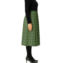 ScotsTee Shop Scottish Strachan Hunting Tartan Pleated Midi Skirt