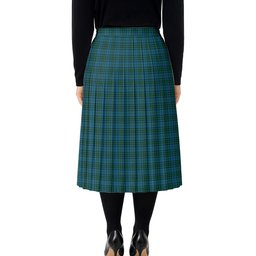 ScotsTee Shop Scottish Matheson Hunting Tartan Pleated Midi Skirt