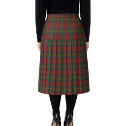 ScotsTee Shop Scottish Oliver Dress Red Tartan Pleated Midi Skirt