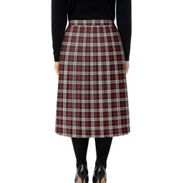 ScotsTee Shop Scottish McCandlish Arisaid Red Tartan Pleated Midi Skirt