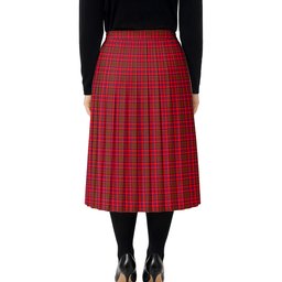 ScotsTee Shop Scottish Murray of Tulloch Modern Tartan Pleated Midi Skirt