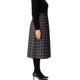 ScotsTee Shop Scottish Navy Dress Blue Tartan Pleated Midi Skirt