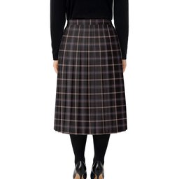 ScotsTee Shop Scottish Navy Dress Blue Tartan Pleated Midi Skirt