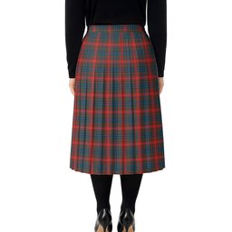 ScotsTee Shop Scottish Wilson Modern Tartan Tartan Pleated Midi Skirt