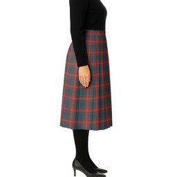 ScotsTee Shop Scottish Wilson Modern Tartan Tartan Pleated Midi Skirt