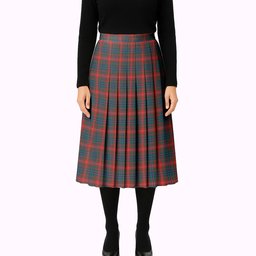 ScotsTee Shop Scottish Wilson Modern Tartan Tartan Pleated Midi Skirt