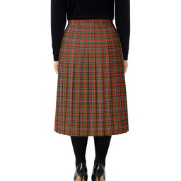 ScotsTee Shop Scottish Stewart Royal Modern Tartan Pleated Midi Skirt