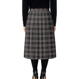 ScotsTee Shop Scottish Thompson Society Grey Tartan Pleated Midi Skirt