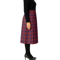 ScotsTee Shop Scottish Wishart Dress Tartan Pleated Midi Skirt