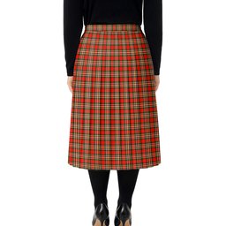 ScotsTee Shop Scottish MakGill Modern Tartan Pleated Midi Skirt