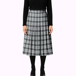 ScotsTee Shop Scottish MacTavish of Dunardry Dress Tartan Pleated Midi Skirt