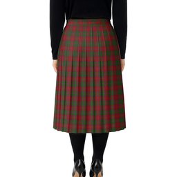 ScotsTee Shop Scottish Stewart of Appin Tartan Pleated Midi Skirt