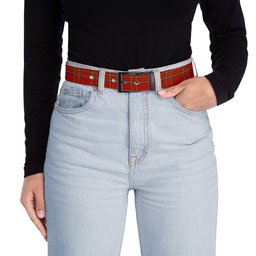 ScotsTee Shop Scottish Burnett of Leys Ancient Tartan Plaid Belt