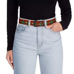 ScotsTee Shop Scottish MacLaine of Loch Buie Ancient Tartan Plaid Belt