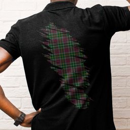 ScotsTee Shop Scottish Crosbie Clan Crest Tartan In Me Scotland In My Bone Soft Cotton Polo Shirts