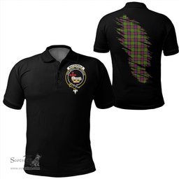 ScotsTee Shop Scottish MacDonald of Clanranald Clan Crest Tartan In Me Scotland In My Bone Soft Cotton Polo Shirts