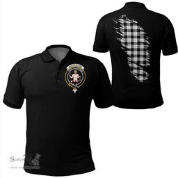 ScotsTee Shop Scottish MacFarlane Black & White Clan Crest Tartan In Me Scotland In My Bone Soft Cotton Polo Shirts